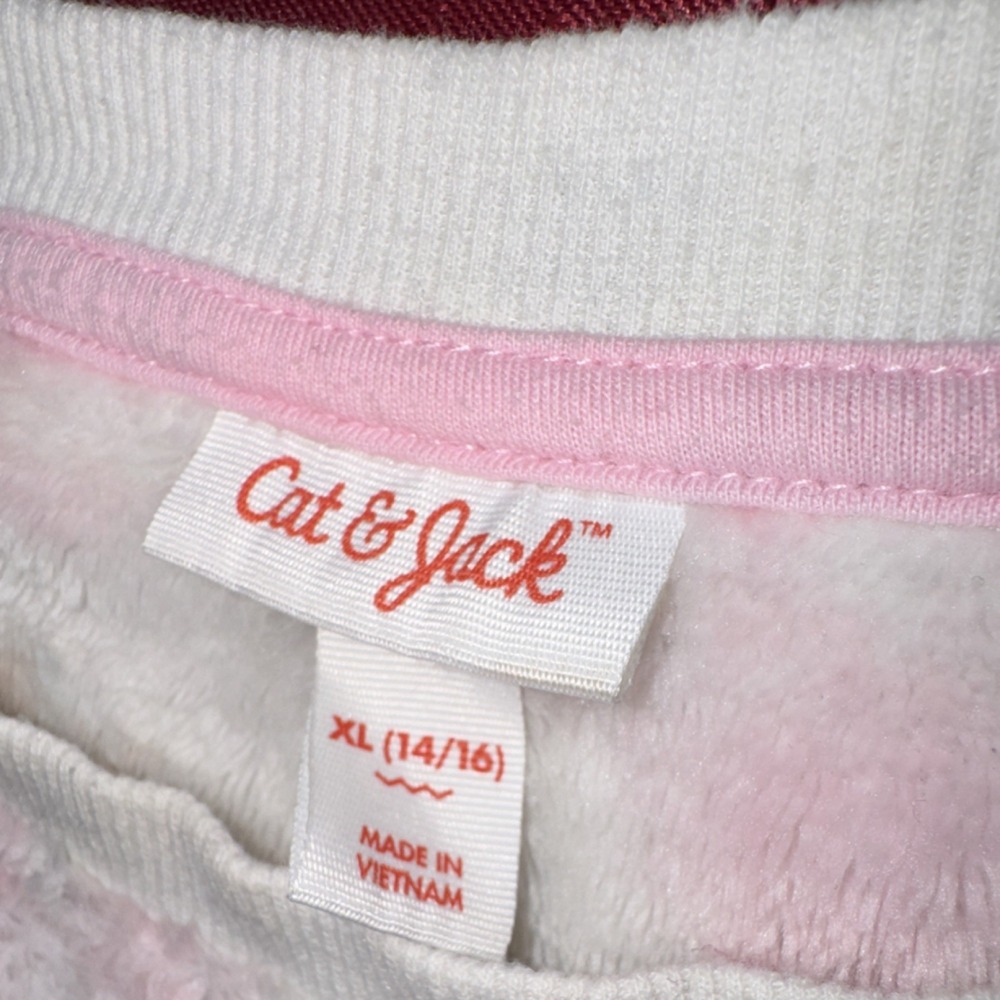Cat & Jack Girls Multicolor Tie Dye Fleece Pullover Long Sleeve T-Shirt XL - Picture 2 of 9